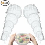 Couvercles en silicone extensibles, couvercles en silicone, extensibles, couvercles en silicone de 12 ...