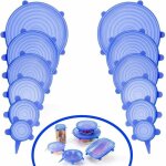 Basetbl - couvercles en silicone extensibles, couvercles en silicone extensibles, 12 couvercles en silicone ...