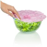 Couvercles de silicone - couvercles de en silicone de g�ranium / couvercles de casseroles �tanches (9 ...