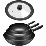 Couvercle universel avec �vent � vapeur, adapt� aux casseroles de diam�tre 28, 30 et 32 cm, noir