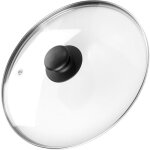 Couvercle en verre pour casseroles, po�les et faitouts, bouton universel, 24 cm