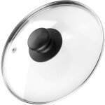 Couvercle en verre pour casseroles, po�les et marmites bouton universel 18 cm