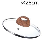 Couvercle en verre tremp� pour panier de remplacement pan �16 32cm bo�tier � effet bois - diam�tre 28cm ...