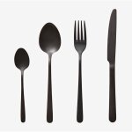 Couverts en acier inoxydable 16 pi�ces sornia sklum noir