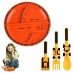 Couvert enfant tracteur avec assiettes, kit de couvert pour enfants, couverts bulldozer enfants, couverts ...