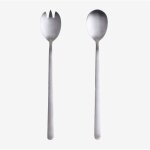 Couverts à salade en acier inoxydable 2 pièces sornia sklum gris chromé Couverts à salade en acier inoxydable 2 pièces sornia sklum gris chromé