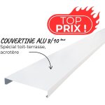 Couvertine 2m eco50 en alu 8 / 10ème pour acrotère toit - terrasse - blanc pur - ral 9010 - longueur ... Couvertine 2m eco50 en alu 8 / 10ème pour acrotère toit - terrasse - blanc pur - ral 9010 - longueur ...
