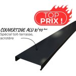 Couvertine 3m eco50 en alu 8 / 10ème pour acrotère toit - terrasse - noir foncé - ral 9005 - longueur ... Couvertine 3m eco50 en alu 8 / 10ème pour acrotère toit - terrasse - noir foncé - ral 9005 - longueur ...