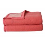 Couverture 100% pure laine vierge double face 'volta' 500 gr / m toison d'or volta bois de rose drage ...