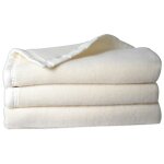 Couverture 100% pure laine vierge double face 'volta' 500 gr / m² toison d'or volta naturel blanchi - ... Couverture 100% pure laine vierge double face 'volta' 500 gr / m² toison d'or volta naturel blanchi - ...