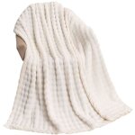 Couverture 100x150 cm, epaisse plaid lapin en peluche super douce et duveteux, fausse fourrure haute ...