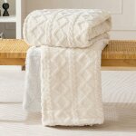 Ersandy - couverture 150x200cm plaid polaire sherpa en laine pelucheuse et douce  poils pour aider  ...