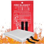 Couverture anti feu, lot de 1 couvertures anti - feu pour la maison et la cuisine, couverture d'incendie ...