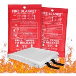 Couverture anti feu, lot de 2 couvertures anti - feu pour la maison et la cuisine, couverture d'incendie ...