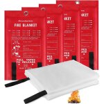 Couverture anti - feu, lot de 4, couverture anti - feu d'urgence en fibre de verre pour la survie en ...