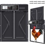 Couverture automatique pour poules, poulailler �lectrique en aluminium avec grand �cran �tanche, minuterie, ...