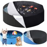 Couverture de bache piscine ronde, couverture de piscine pour chien, bache piscine ronde avec cordon ...
