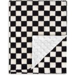 Couverture pour b�b�, confortable et durable, en polaire corail, double �paisseur, motif damier � pois, ...