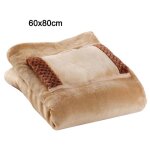 Couverture chaude usb pour genoux, couverture lectrique chle en flanelle, chauffage local, chameau, ...