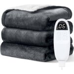 Couverture chauffante 200 x 180 cm, 6 niveaux de chauffage, minuterie 1 � 10 h, arr�t automatique, lavable ...