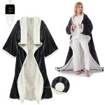 Couverture chauffante flanelle 150x180cm ? �lectrique avec manches ? lavable en machine ? temps de chauffage ...