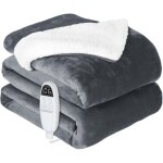 Couverture chauffante, plaid chauffant 200 x 180 cm, 6 niveaux de chaleur, minuterie de 10 heures, arr�t ...