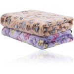 Couvertures pour chiens pack de 2, absorbantes, douces et lavables (76 cm x 52 cm), serviettes chiens, ...