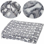 Couverture pour chien welsti avec cubes blancs et gris m 70x50