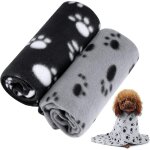 Couverture chiots chat empreintes pattes polaire douce animaux compagnie