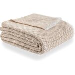 Couverture coton extra doux ? 150200cm , beige arena, multi - usages, quatre saisons, canap� / plaid ...