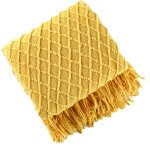 Couverture d�corative tricot�e pour canap�, chaise, lit, douce, chaude, confortable, l�g�re pour le printemps ...