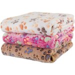 Couverture douce pour chien / chat, lot de 3 couvertures en polaire douce et chaude pour animaux de compagnie, ...