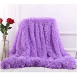 Couverture, super douce et duveteux plaid fausse fourrure, polyvalente plaid polaire chaude et confortable ...