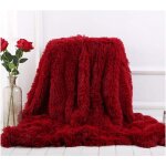 Couverture, super douce et duveteux plaid fausse fourrure, polyvalente plaid polaire chaude et confortable ...