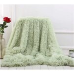Couverture, super douce et duveteux plaid fausse fourrure, polyvalente plaid polaire chaude et confortable ...