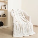 Couverture douce moelleuse couverture salon jet couverture douce plaid canap beige, 150x200cm - paco ...