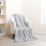 Couverture douce moelleuse couverture salon jet� couverture douce plaid canap� gris, 200x240cm - paco ...