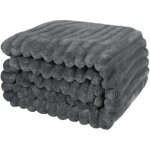 Couverture douillette, couvre lit / couverture de canap� chaude et moelleuse, motif � rayures, pour maman, ...