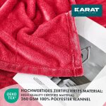 Couverture douillette grace rouge 220 x 240 cm Couverture douillette grace rouge 220 x 240 cm