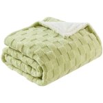 Couverture lectrique alcantara verte / blanche 160w 160x120cm