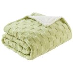 Couverture �lectrique alcantara verte / blanche 160w 160x120cm