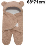 Couverture d?emmaillotage en coton peluche pour b�b�, lange r�versible gar�on / fille