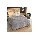 Memkey - couverture extra plaid, plaid couverture polaire (grise et blanc, 120x200cm) Memkey - couverture extra plaid, plaid couverture polaire (grise et blanc, 120x200cm)
