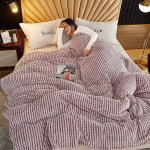 Memkey - couverture extra plaid, plaid couverture polaire (rose et blanc, 120x200cm) Memkey - couverture extra plaid, plaid couverture polaire (rose et blanc, 120x200cm)