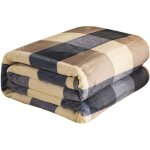 Couverture en flanelle �paisse en laine de vison, couverture de canap� - lit confortable et l�ger en ...