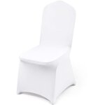 Couverture housses de chaise mariage 5 pièces housse de chaise blanche housse de chaise banquet pour ... Couverture housses de chaise mariage 5 pièces housse de chaise blanche housse de chaise banquet pour ...