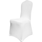 Couverture housses de chaise mariage 5 pieces housse de chaise blanche housse de chaise banquet pour ...