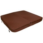 Couverture pour jacuzzi marron 210cm / 2. 1m - pvc & cuir - spa housse de protection bche protectrice ...