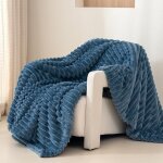 Couverture en laine confortable � motif jacquard 3d, jet� de canap�, douce et chaude, adapt�e � toutes ...