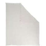 Couverture lit enfant tissu nid d'abeille cr�me 80x100 cm